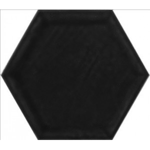 Mate Matt Black Hexagonal 19.8x22.8