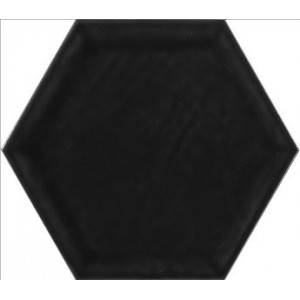 Mate Matt Black Hexagonal 19.8x22.8
