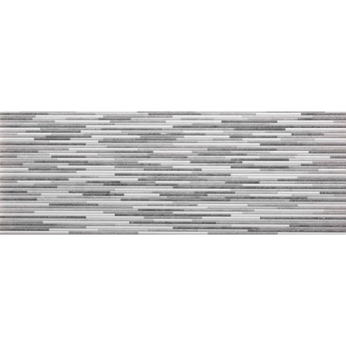 Saten Lineal Gris Relieve 25x70