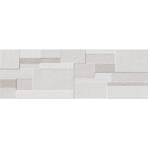 Pasta Blanca Relieve Cube Progress White 30x90