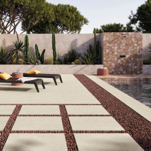 Porcelánico Imitación cemento Acron Ivory Antislip 60x60 Crema