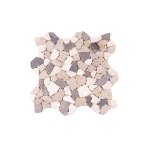 Mos 105 Gris-Blanco-Marron Oscuro  30x30