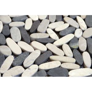 Mos 208 Cortada Gris-Negro  30x30