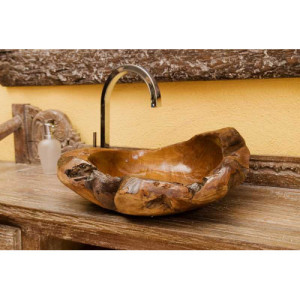 Lavabo Madera Natural Th010Mad  Irregular