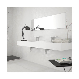 Glaciar Wave White Brillo  30x90