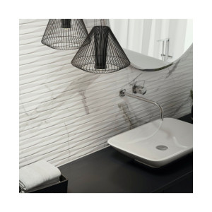 Statuario Wave  Mate 30x90