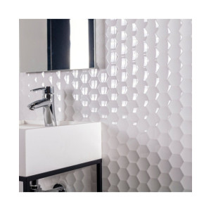 Glaciar Eden White Brillo 30x90