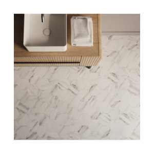 Ducale White Mate Hex  15x17