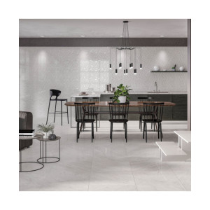 Glaciar Leaves White Brillo 30x90