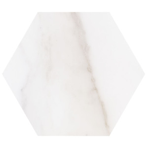 Porcelánico imitación marmol Diamond Gold Brillo Hex  15x17 Blanco